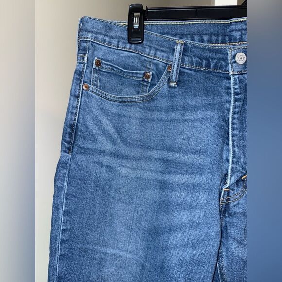 MENS Levi's Blue Straight Jeans Classic Style - Picture 4 of 8